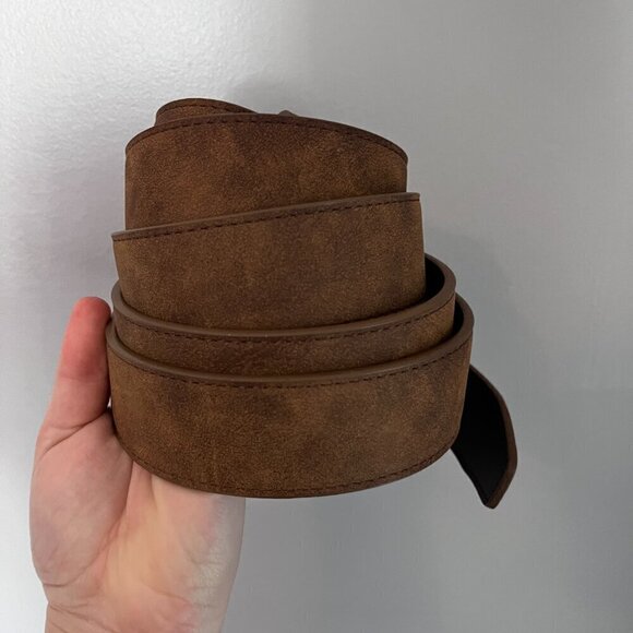 Men’s Belt Brown Genuine Leather NWT 72" Belt Touger Joy - Picture 2 of 6